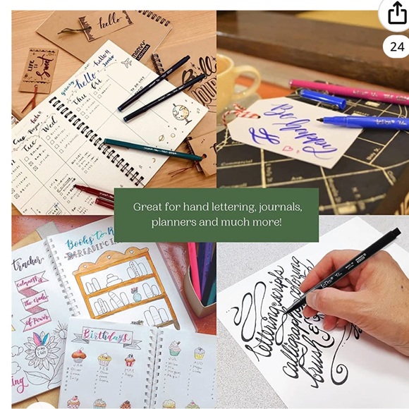 Marvy Uchida Le Pen Flex - 24 colors - Picture 4 of 14